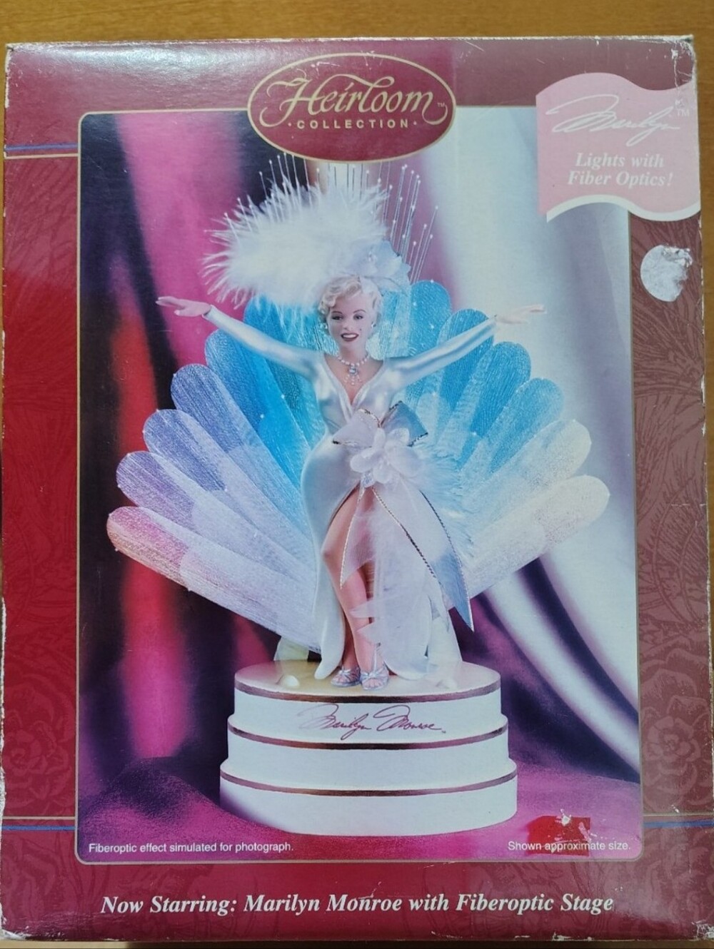 Vtg NOS MARILYN MONROE Fiber Optic Light Up Ornament by Heirloom Collection